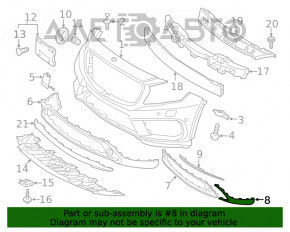 Capacul de bara fata stanga Mercedes GLA 15-17