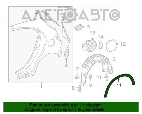 Capacul aripii spate dreapta Mercedes GLA 15-20 zgârietură