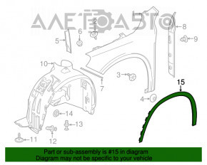 Capacul aripii fata stanga Mercedes GLA 15-20