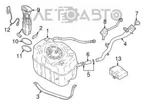 Capacul gurii de umplere a combustibilului BMW 5 G30 18- 530e hibrid