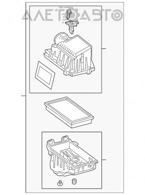 Корпус воздушного фильтра в сборе Lexus UX200 19- без расходомера