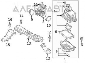 Receptor de aer partea din spate pentru Lexus UX200 UX250h 19-