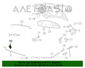 Кронштейн защелка палки опоры капота VW Jetta 19- новый OEM оригинал