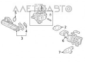 Ventilul de răcire a supapei EGR pentru Lexus UX200 19-