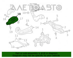 Suportul de bara transversala stanga spate Toyota Camry v70 18-