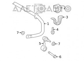 Stabilizator spate pentru Lexus UX200 UX250h 19- FWD