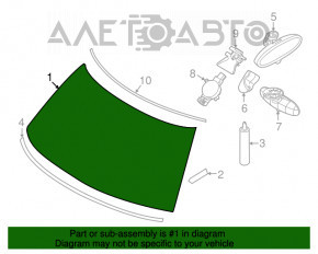 Parbriz Mini Cooper F56 3d 14- cu senzor de ploaie