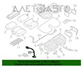 Cablu de înaltă tensiune pentru invertorul BMW 5 G30 18- 530e hibrid