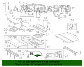 Capacul de placare a arcului stâng RX300 RX330 RX350 RX400h 04-09 bej, zgârieturi