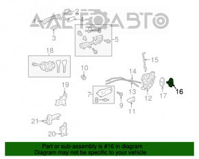 Mecanismul de blocare a ușii din spate dreapta pentru Lexus UX200 UX250h 19-