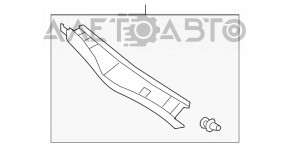 Capacul portbagajului stânga Mitsubishi Outlander 14-20 cu ușă electrică, negru.