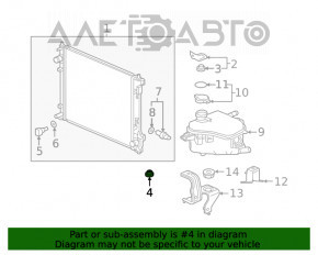 Suport radiator inferior dreapta Honda Civic X FC 16-21 2.0 nou OEM original.