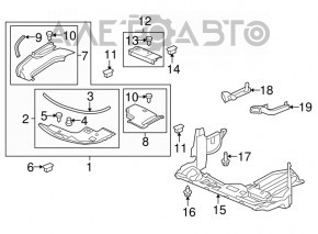 Отбойник капота передний правый Honda Civic X FC 16-21