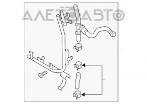 Tubulatura sistemului de racire a motorului Porsche Cayenne 958 11-14 Hybrid din metal