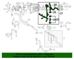 Tubulatura sistemului de racire a motorului Porsche Cayenne 958 11-14 Hybrid din metal