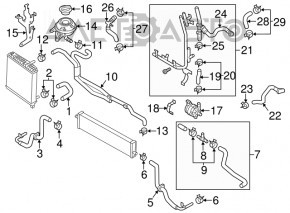 Tubulatura sistemului de racire a motorului Porsche Cayenne 958 11-14 Hybrid din metal