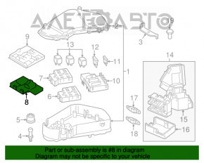 Blocul de siguranțe subtorpedă dreapta pentru Porsche Cayenne 958 11-17 Hybrid.