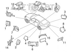 Suport modul de control al caroseriei BCM Porsche Cayenne 958 11-17