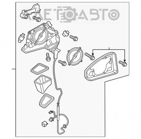 Oglindă laterală stângă Audi Q5 80A 18- 14 pini, albă, auto-întunecare, semnalizare, încălzire