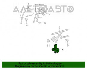 Motorul geamului electric din spate dreapta pentru Toyota Prius V 12-17