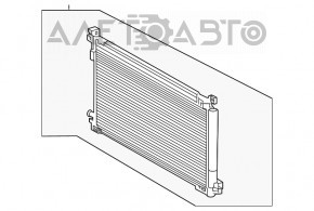 Radiatorul condensatorului de aer condiționat Lexus UX200 19-