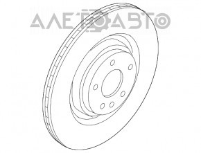 Placa de frână spate dreapta Audi A4 B9 17- 330/21mm ventilată