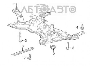 Șuruburile de fixare a suportului de subramă frontală 2 buc Lexus UX200 UX250h 19- 165mm