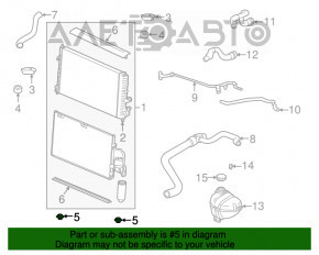 Suportul radiatorului din partea de jos, dreapta, pentru Chevrolet Trax 15-22.