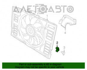 Suport radiator inferior stânga Porsche Cayenne 958 11-17 cauciuc