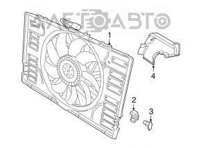 Suport radiator inferior stânga Porsche Cayenne 958 11-17 cauciuc