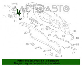 Capacul balamalei usii portbagajului stânga Porsche Cayenne 958 11-17