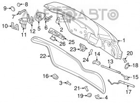 Capacul balamalei usii portbagajului stânga Porsche Cayenne 958 11-17