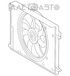 Difuzorul carcasei radiatorului asamblat pentru Toyota Venza 21-