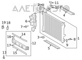 Gâtul radiatorului Toyota Venza 21- cu capac nou OEM original