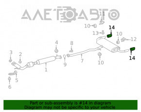 Capăt de eșapament dreapta Toyota Venza 21- crom nou OEM original