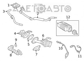 Conducta supapa EGR Toyota Venza 21-22 noua originala OEM