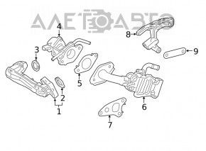 Ventilul de răcire EGR pentru Toyota Venza 21-22