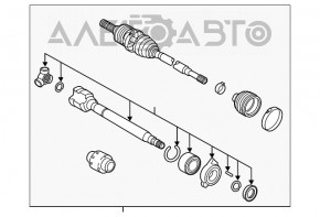 Привод полуось передняя правая Toyota Venza 21- AWD