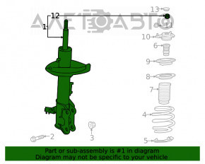 Amortizorul frontal dreapta Toyota Venza 21- AWD nou OEM original