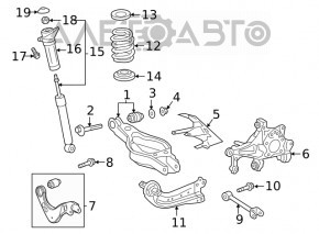 Amortizor spate dreapta Toyota Venza 21- AWD