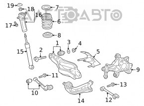 Maneta transversală spate stânga Toyota Venza 21- AWD nouă OEM originală