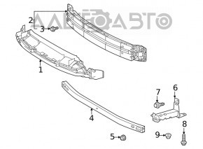 Absorbantul de bara fata superioara Toyota Venza 21- nou original OEM