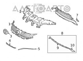 Moldura bara fata inferioara Toyota Venza 21 - structura