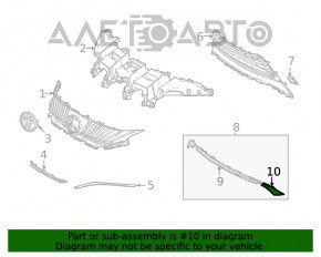 Moldura bara de protecție față stânga jos Toyota Venza 21- crom nou original