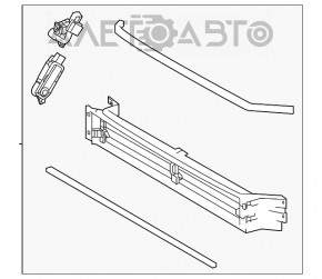 Jaluzele deflectorului radiatorului asamblate pentru Toyota Venza 21- cu motor electric