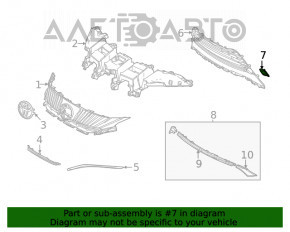 Capacul carligului de tractare din fata pentru bara de protectie dreapta Toyota Venza 21-