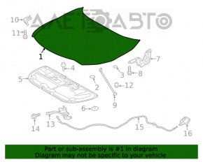 Capota goală Toyota Venza 21 - aluminiu nou OEM original