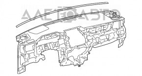 Torpedo cu airbag frontal pentru Toyota Venza 21- negru.