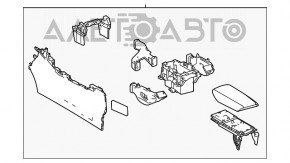 Консоль центральная подлокотник Toyota Venza 21- черная