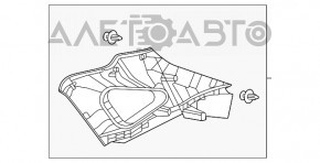 Накладка задней стойки левая Toyota Venza 21- серая, царапины